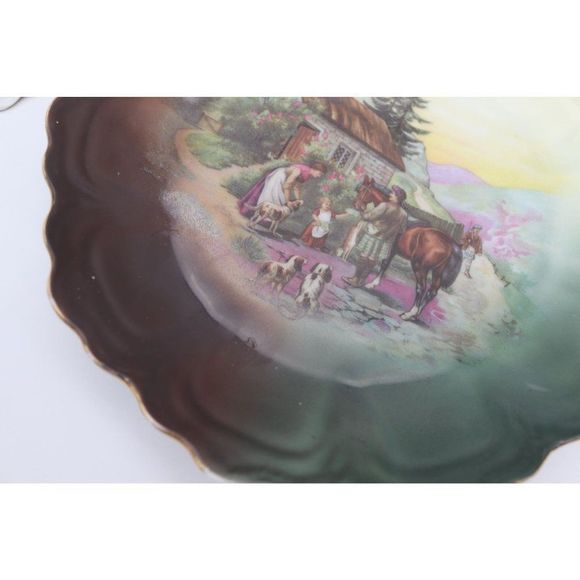 Z.S. & CO, Scottish Highland Hunting Scene, (ZEH, SCHERZER) BAVARIA CABINET PLAT - Picture 8 of 10